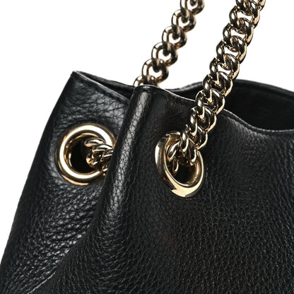 Gucci Pebbled Calfskin Medium Soho Chain Shoulder Bag Black 12 of 12