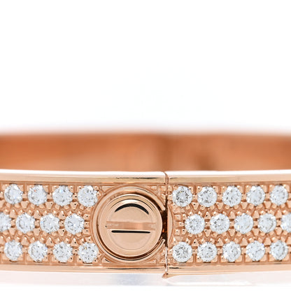 Cartier 18K Pink Gold Diamond LOVE Paved Bracelet 17 4 of 6