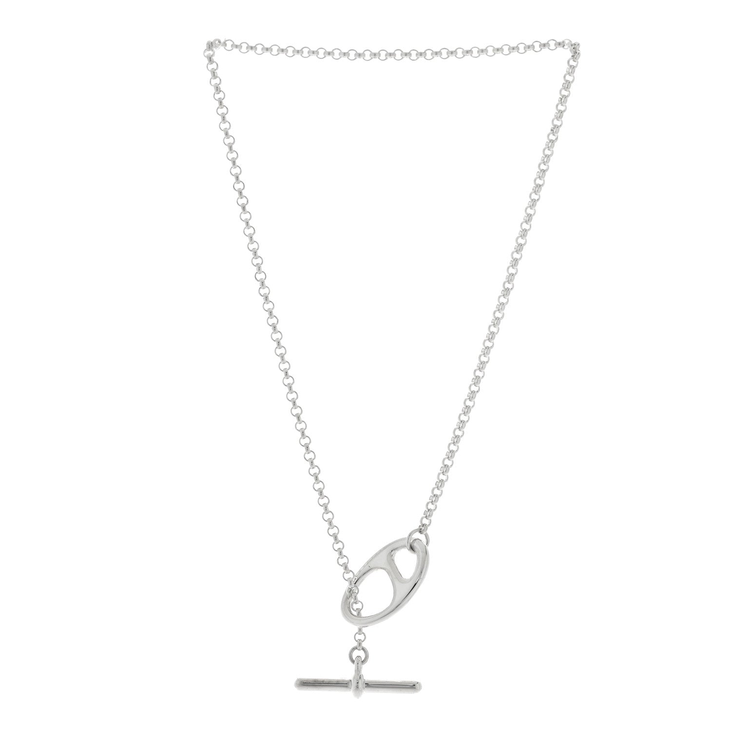 Hermes Sterling Silver Chaine D'Ancre Punk Toggle Necklace 2 of 5
