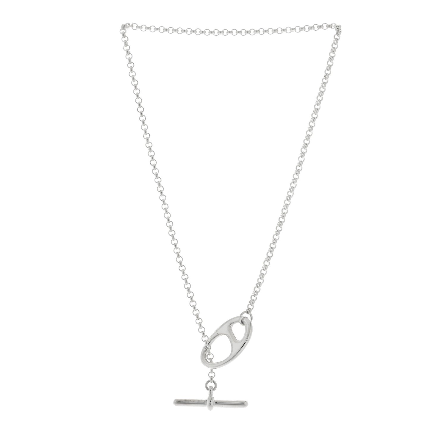 Sterling Silver Chaine D'Ancre Punk Toggle Necklace