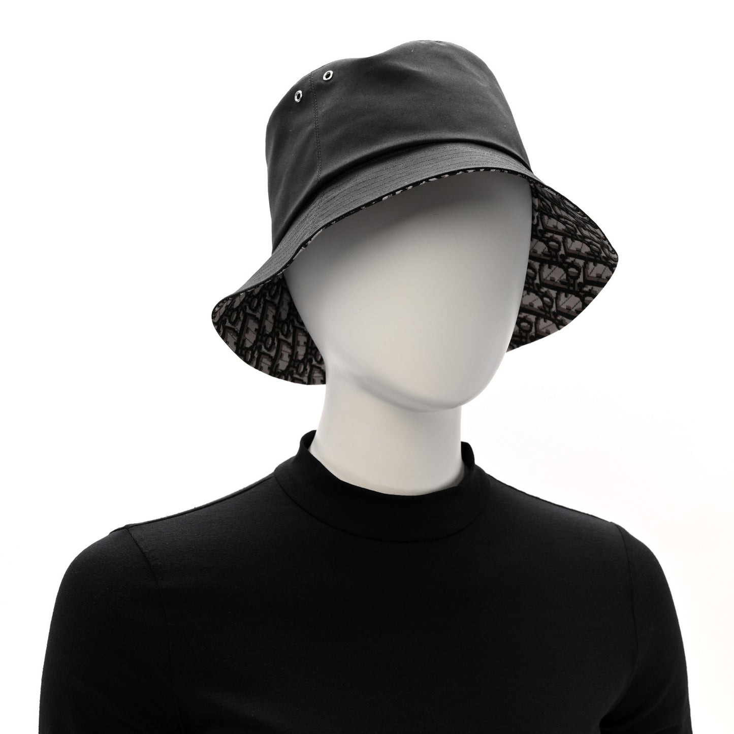 Oblique Reversible Teddy-D Brim Bucket Hat 59 Black
