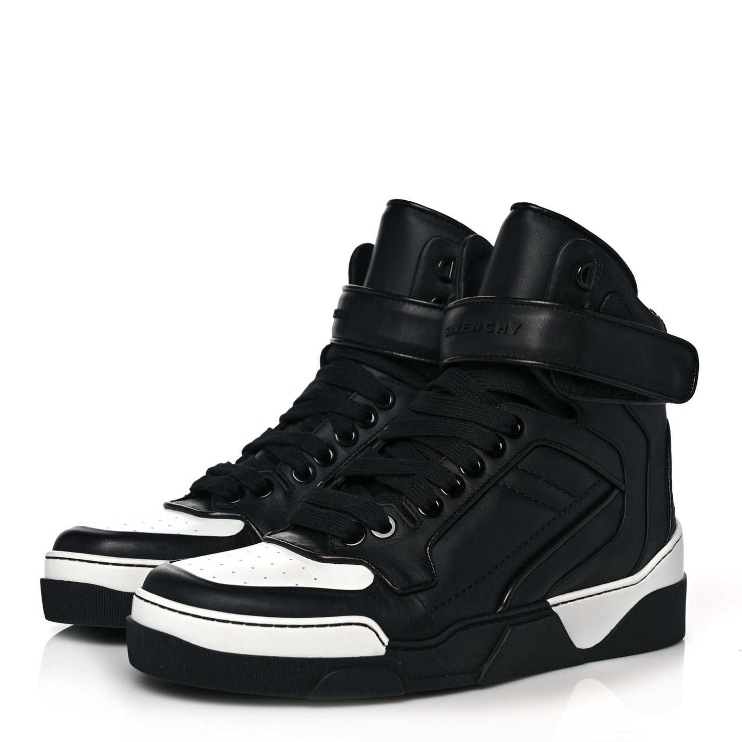 Calfskin Mens Tyson High Top Sneakers 42 Black