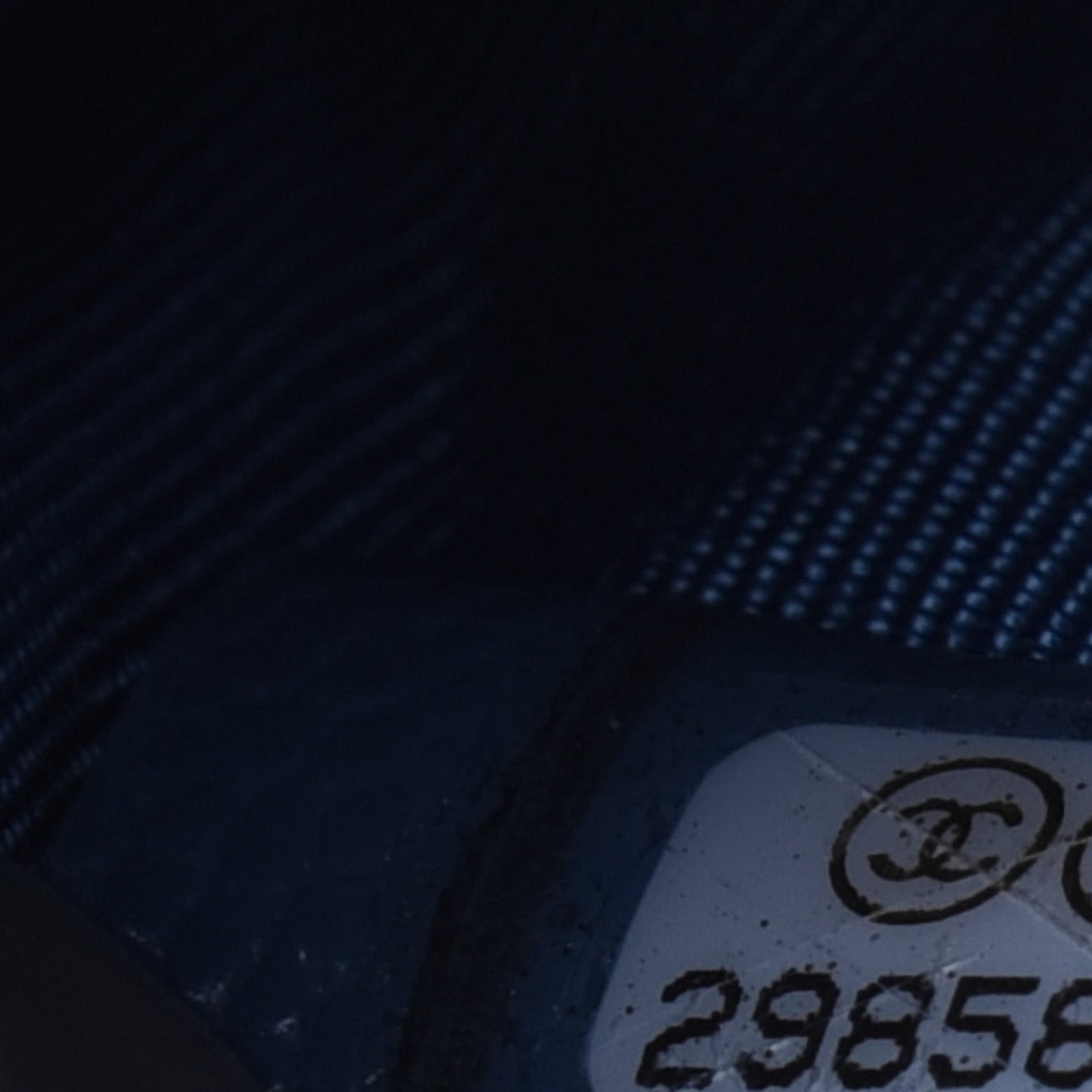 Caviar Quilted Small Cosmetic Case Blue