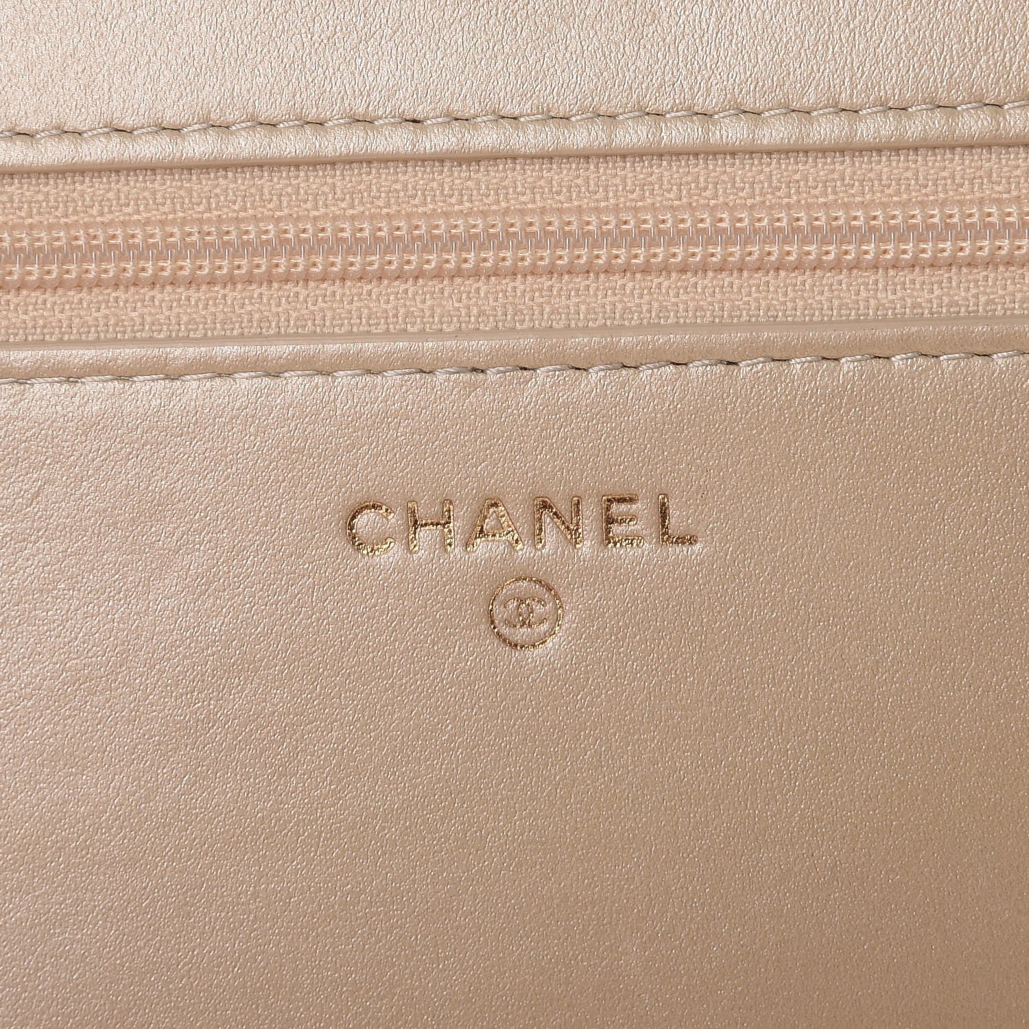 Chanel Metallic Calfskin Quilted Boy Wallet On Chain WOC Gold 6 of 12