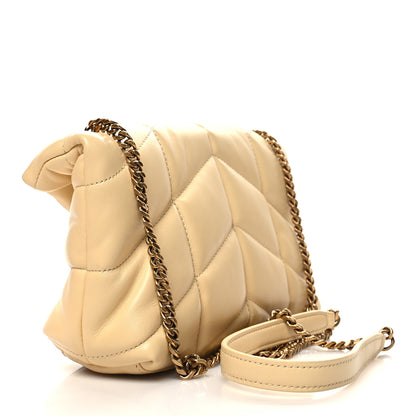 Saint Laurent Lambskin Quilted Toy Loulou Puffer Monogram Chain Satchel Jaune Pale 3 of 10