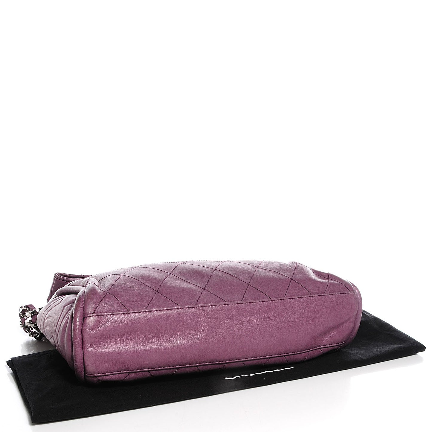 Lambskin Stitched Medium Ultimate Soft Shoulder Bag Light Purple