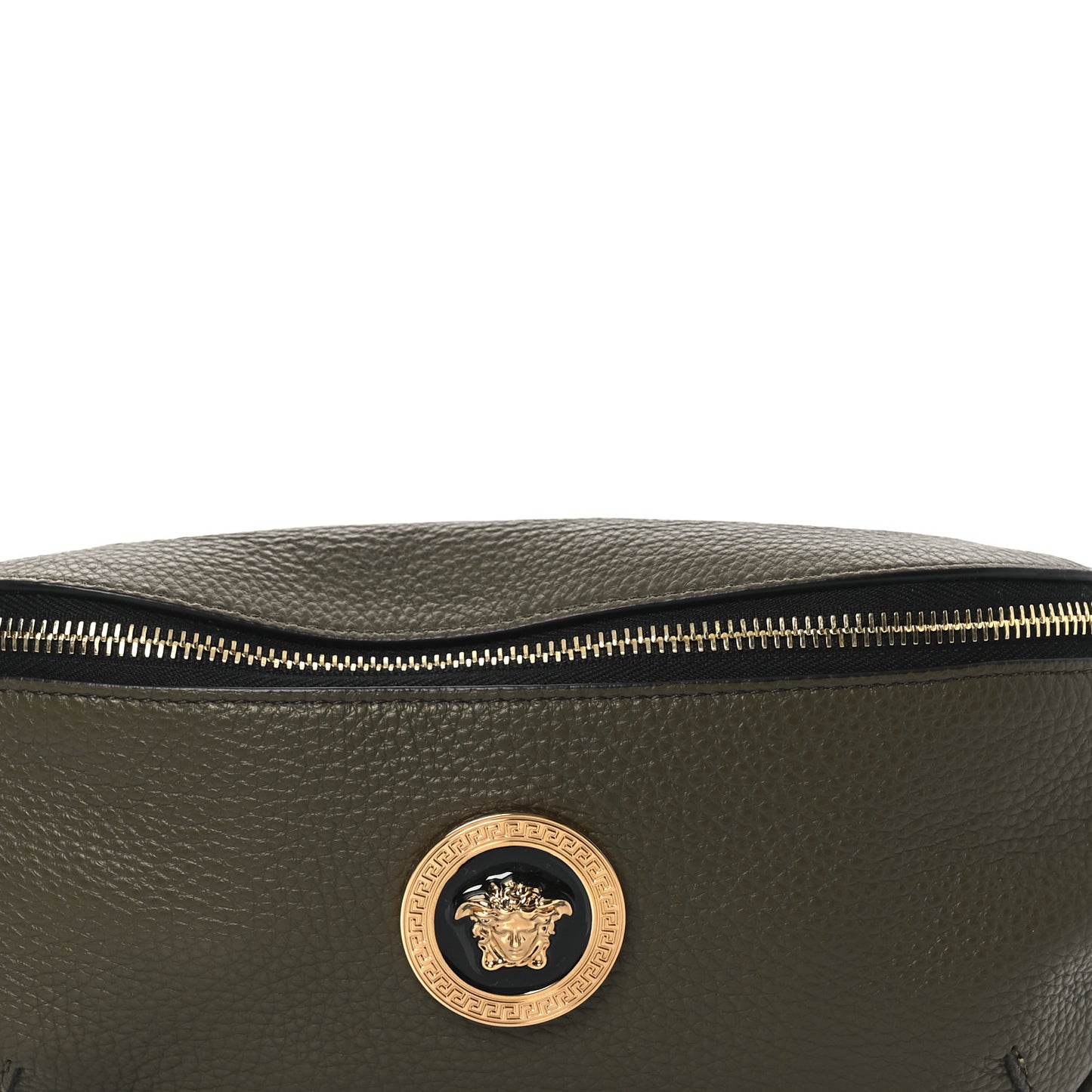 Grained Calfskin Vanitas Medea Belt Bag Olive Green