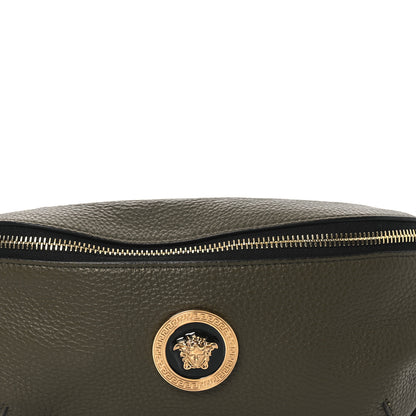 Versace Grained Calfskin Vanitas Medea Belt Bag Olive Green 9 of 12