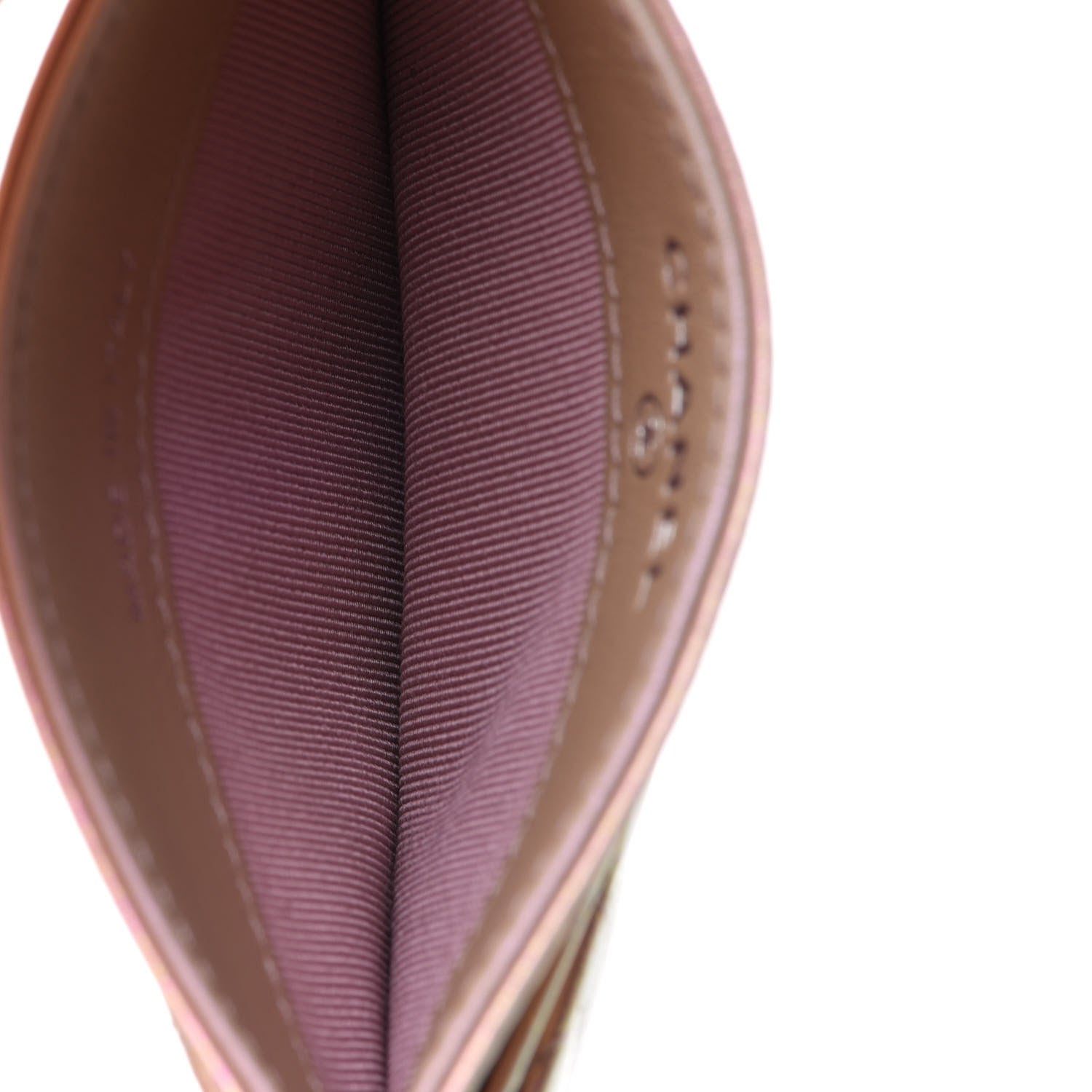Chanel Iridescent Calfskin Quilted Card Holder Pink 5 of 8
