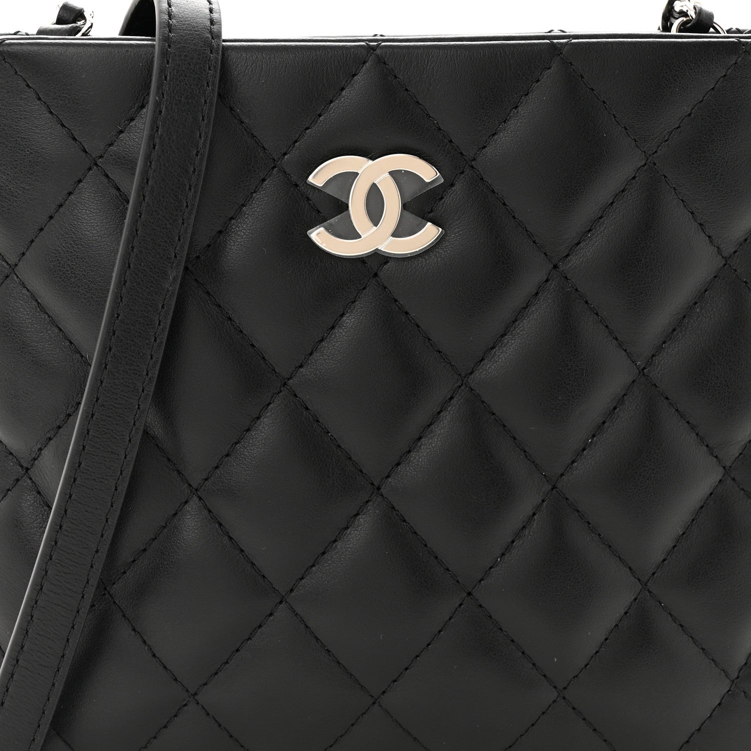Chanel Lambskin Quilted Crossbody Bag Black 8 of 11
