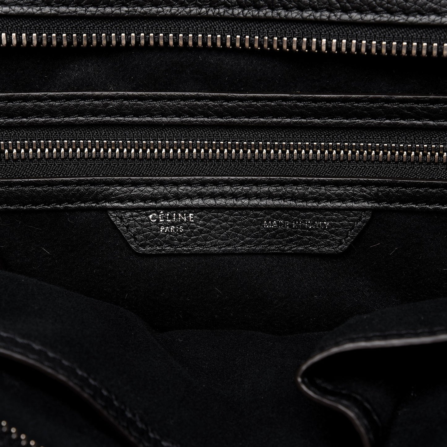 Drummed Calfskin Mini Luggage Black