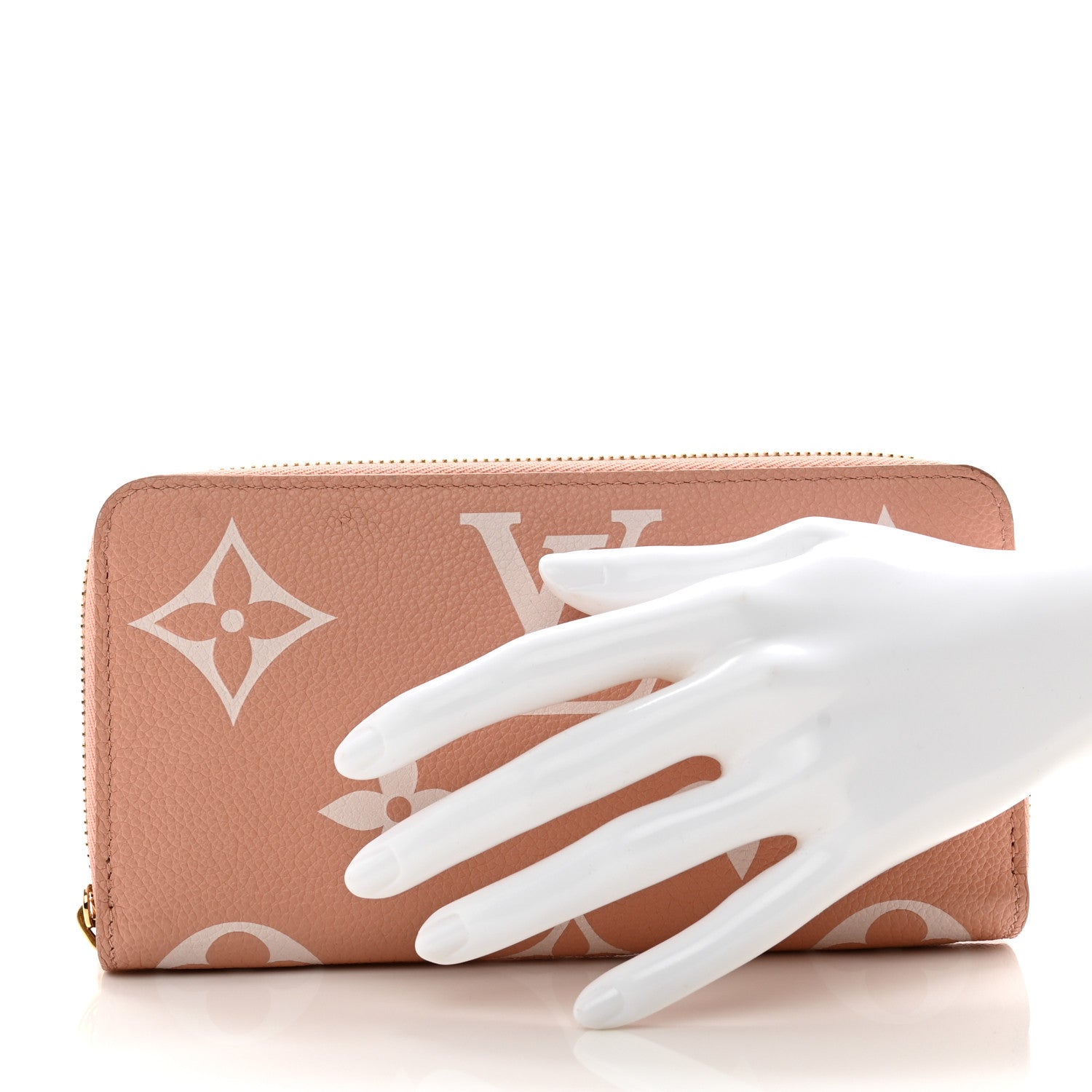 Louis Vuitton Empreinte Monogram Giant Zippy Wallet Rose Trianon Creme 2 of 7