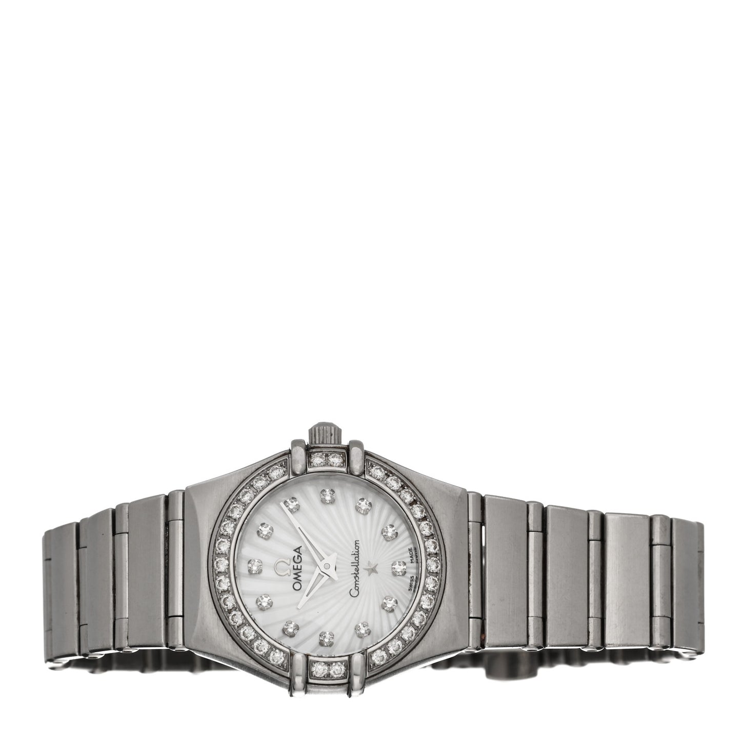Stainless Steel Diamond Mother of Pearl 22mm Constellation Quartz Watch 111.15.23.60.55.001