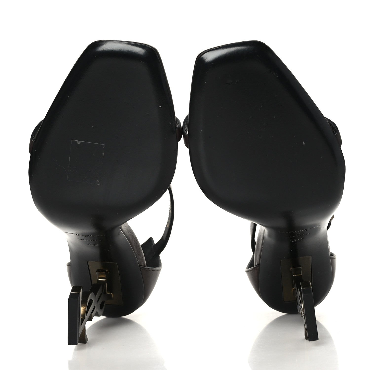 Saint Laurent Calfskin Opyum 110 Sandals 39 Brown 11 of 18