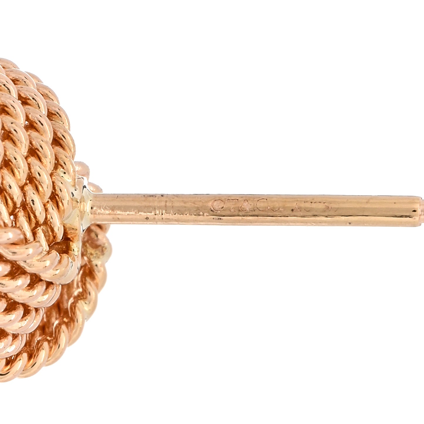 18K Rose Gold Twist Knot Earrings