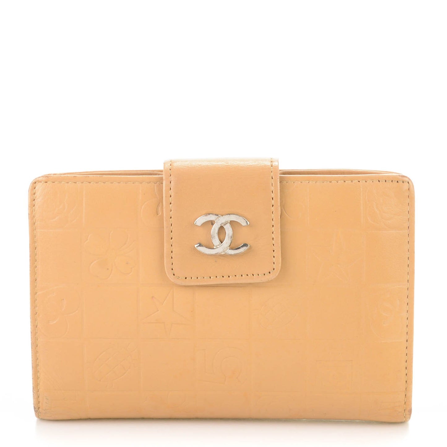 Lambskin Precious Symbols Wallet Beige