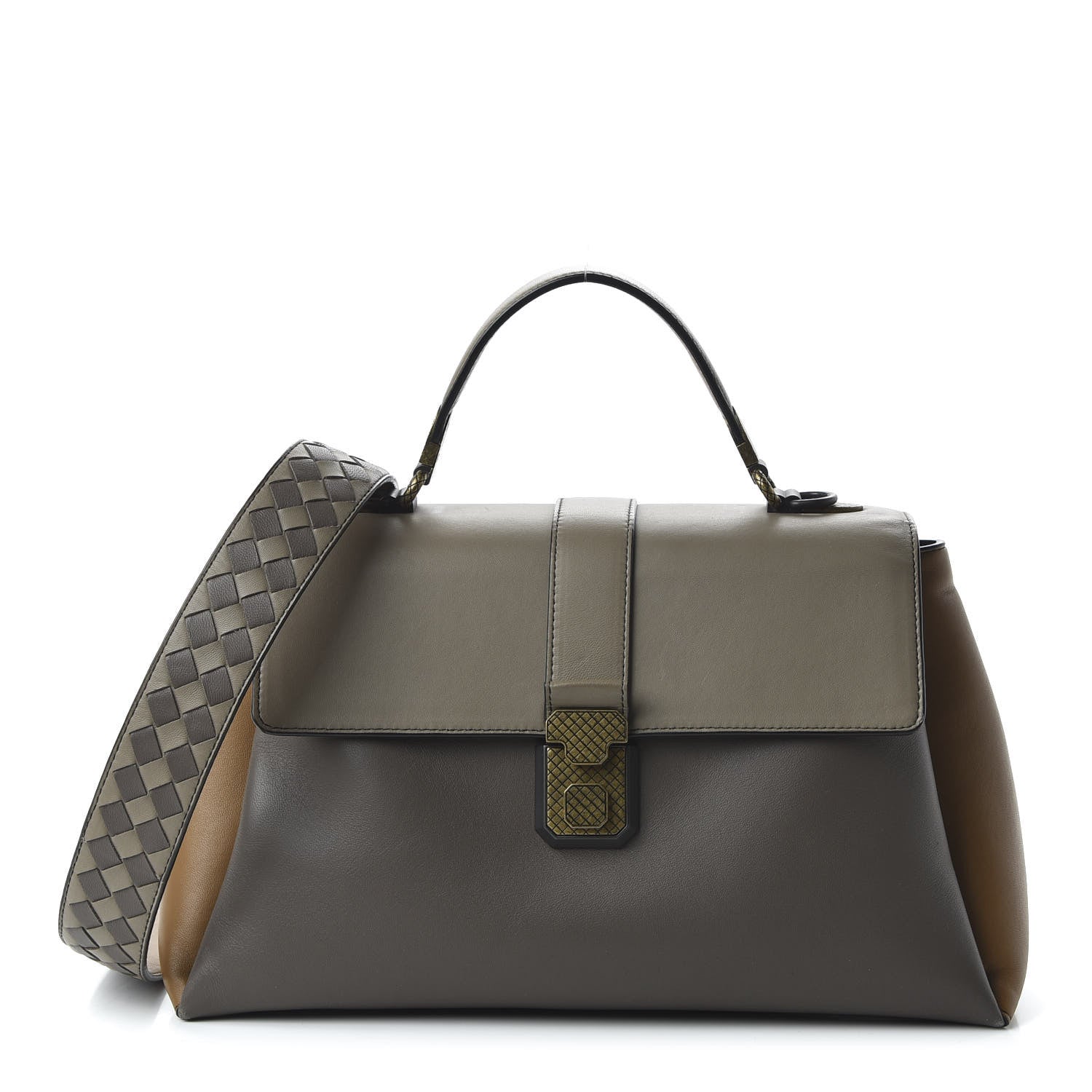 Bottega Veneta Nappa Multicolor Piazza Bag Steel New Cigar 1 of 12