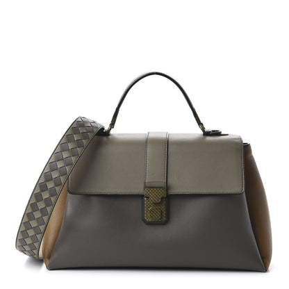 Bottega Veneta Nappa Multicolor Piazza Bag Steel New Cigar 1 of 12