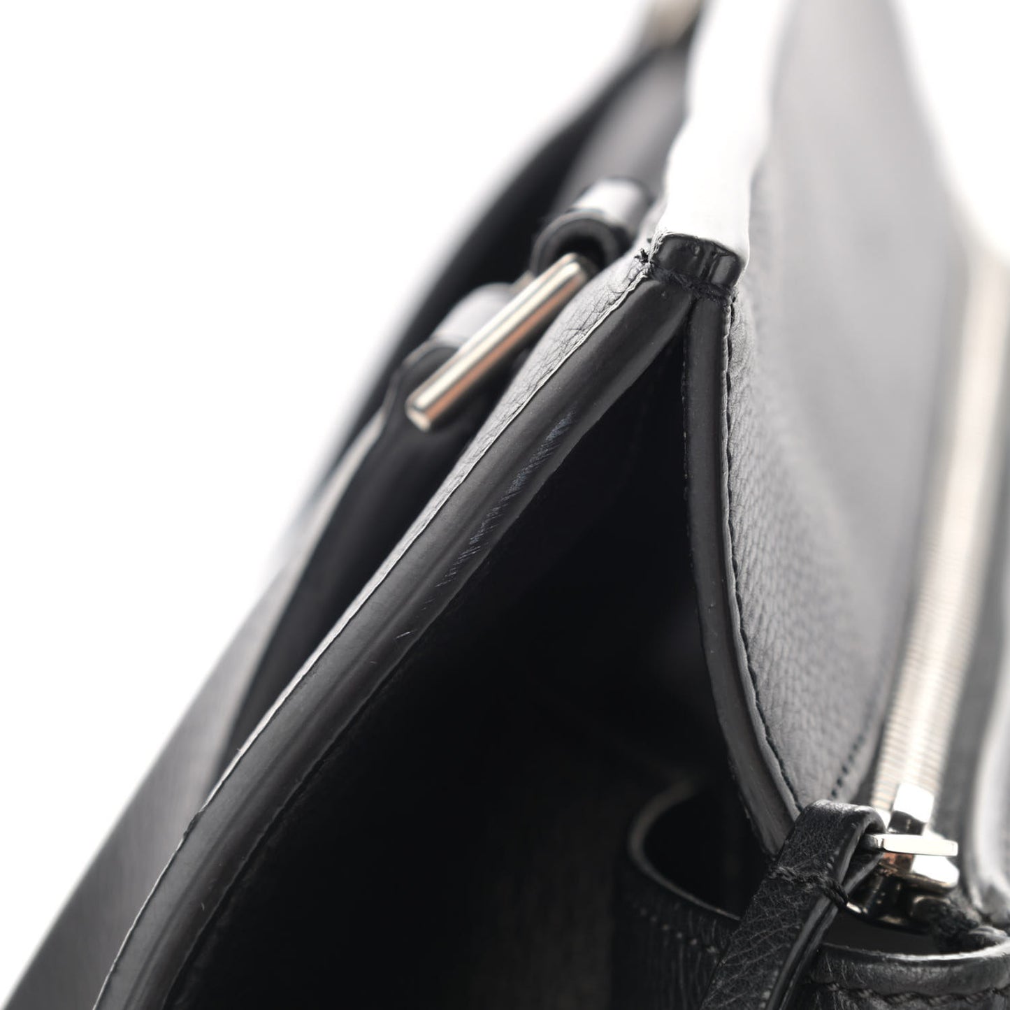 Supple Calfskin Large Edge Shoulder Bag Black