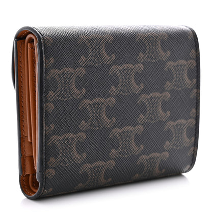 Celine Triomphe Canvas Small Triomphe Wallet Tan 3 of 8