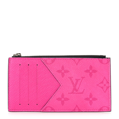 Louis Vuitton Taigarama Coin Card Holder Fuchsia 1 of 8