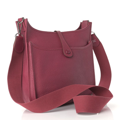 Hermes Taurillon Clemence Evelyne III PM Rubis 3 of 15