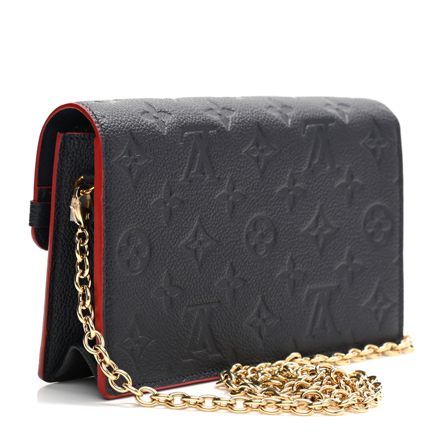 Empreinte Vavin Chain Wallet Marine Rouge