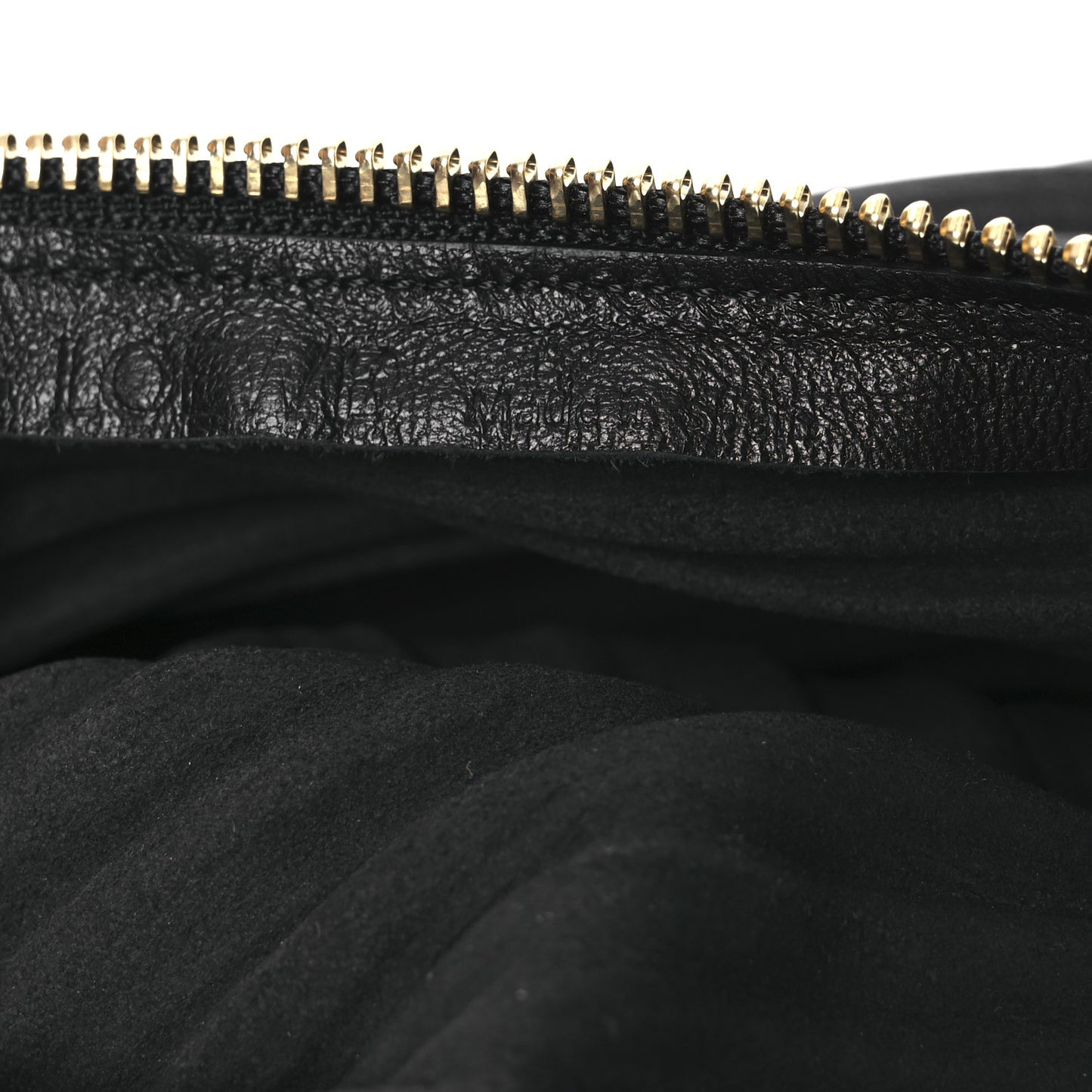 Lambskin Pleated Bracelet Pouch Chain Shoulder Bag Black