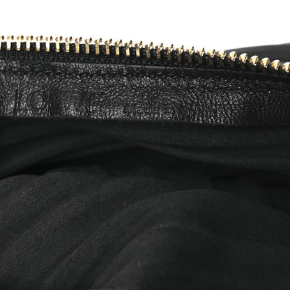 Loewe Lambskin Pleated Bracelet Pouch Chain Shoulder Bag Black 7 of 12
