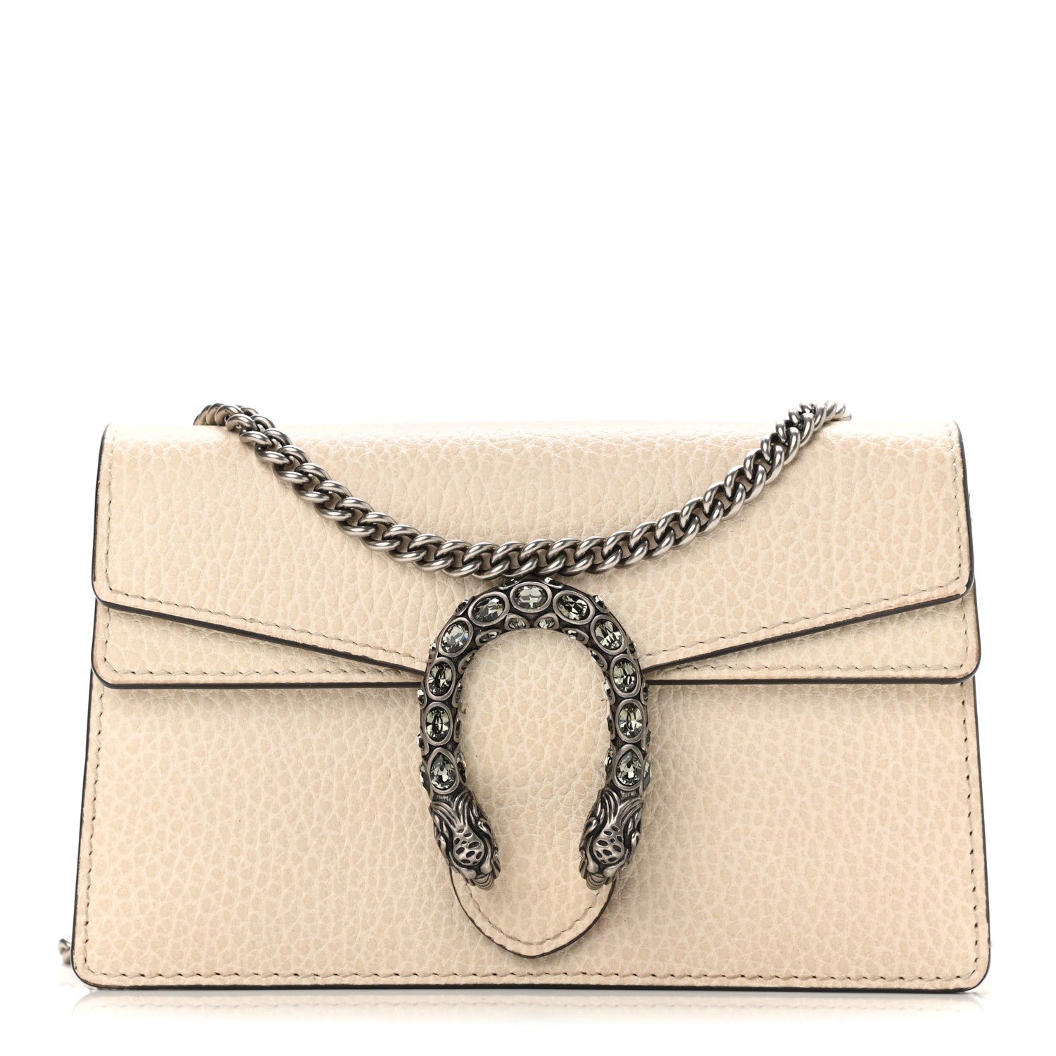 Gucci Dollar Calfskin Crystal Super Mini Dionysus Shoulder Bag Mystic White Black Diamond 1 of 10