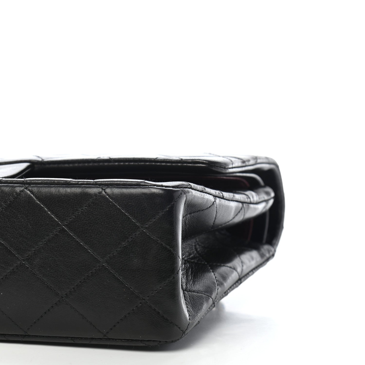 Chanel Lambskin Quilted Medium Double Flap Black 15 of 17