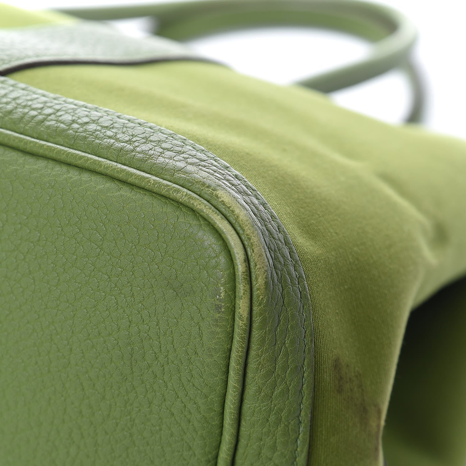 Hermes Toile Buffle Gala Garden Party 36 MM Tote Vert Anis 13 of 16