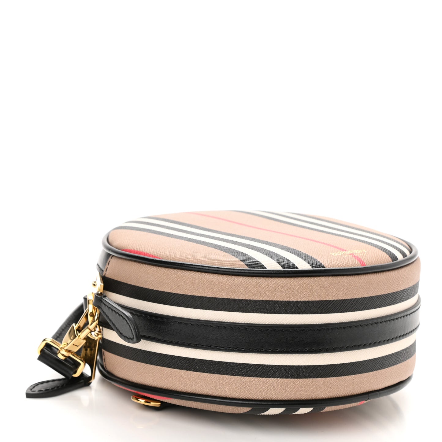 E-Canvas Calfskin Icon Stripe Louise Bag Archive Beige