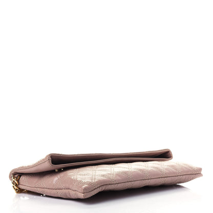 Marc Jacobs Lambskin Quilted Sandy Convertible Clutch Bag Pink 3 of 4