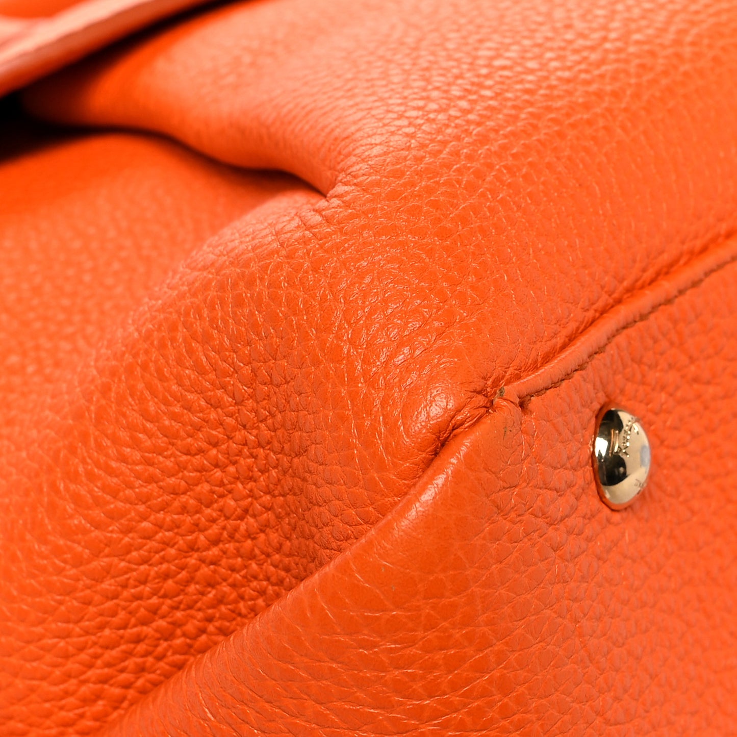 Pebbled Calfskin Fiamma Bag Orange