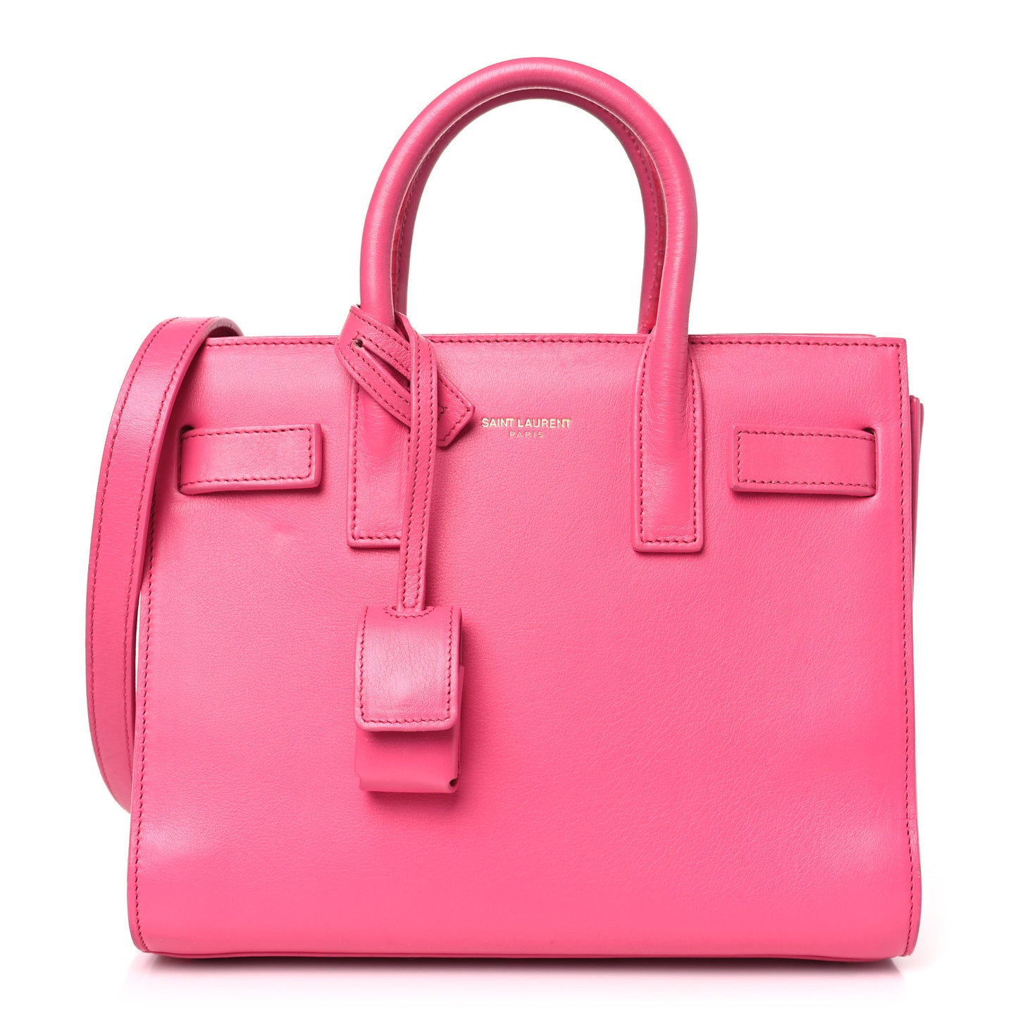 Calfskin Sac De Jour Nano Lipstick Fuchsia