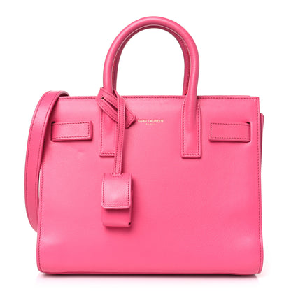 Saint Laurent Calfskin Sac De Jour Nano Lipstick Fuchsia 1 of 12