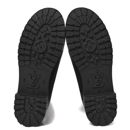 Louis Vuitton Rubber Embossed Monogram Splash Rain Boots 40 Black 5 of 6