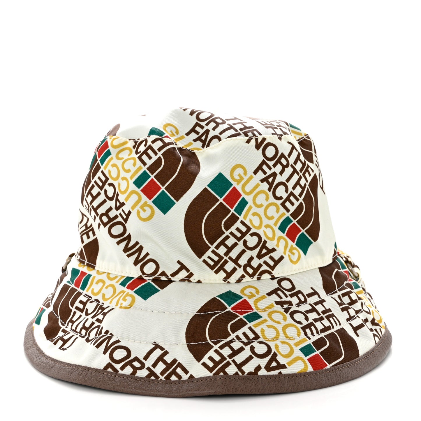X THE NORTH FACE Nylon Reversible Self-Tie Bucket Hat S Beige Sky Blue