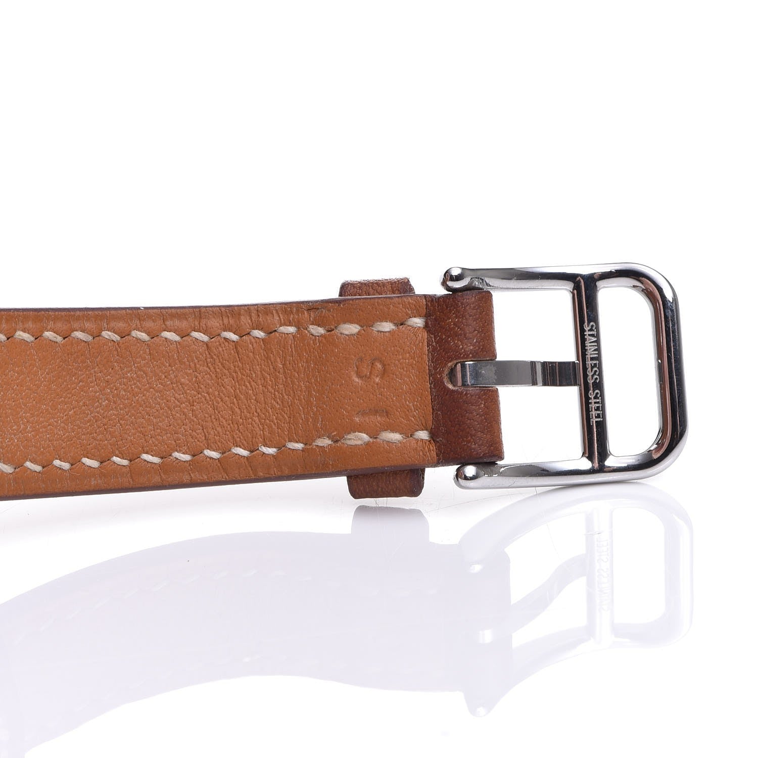 Hermes Stainless Steel Barenia 23mm Cape Cod Quartz Watch Fauve 9 of 12