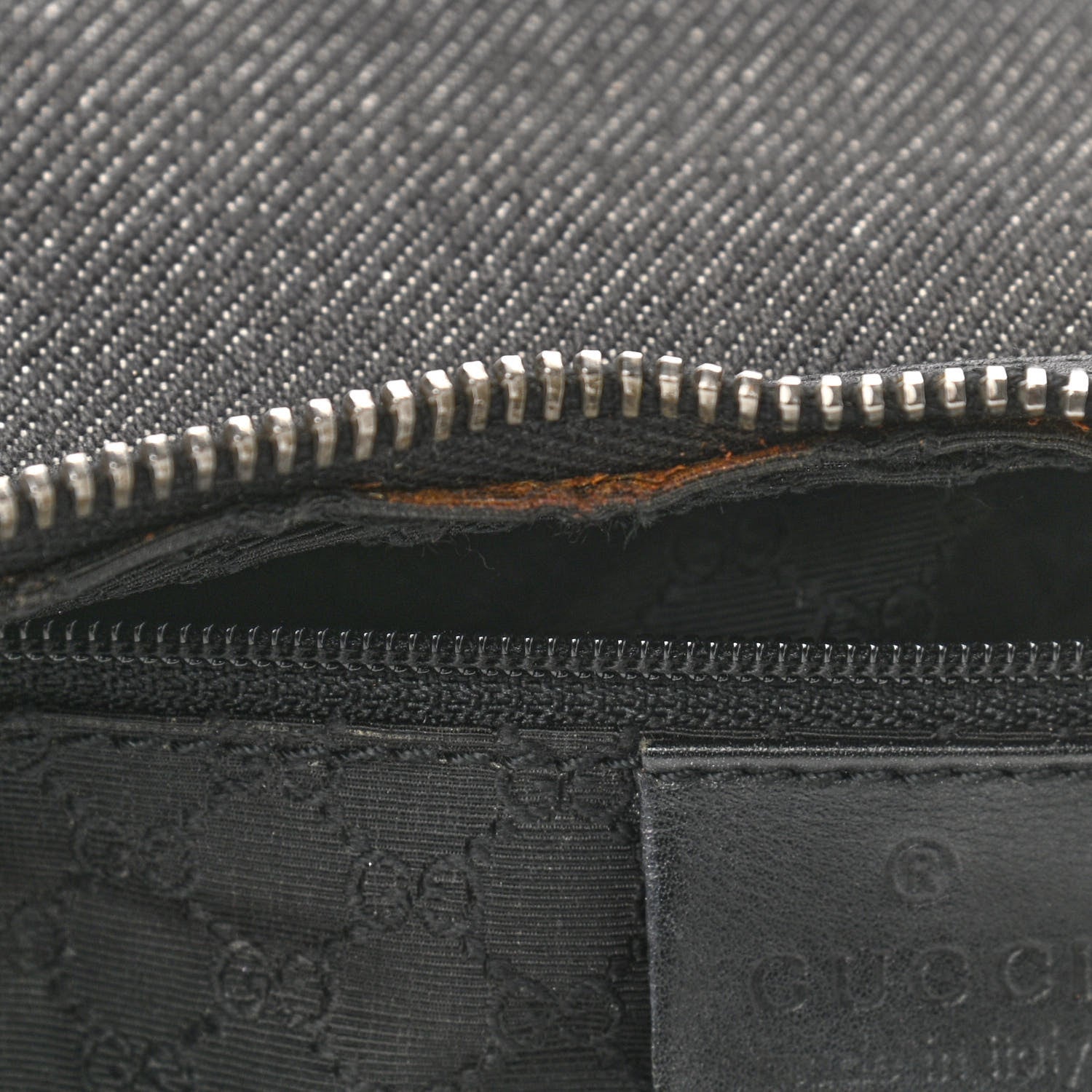 Gucci Denim Web Small Clasp Hobo Black 12 of 13