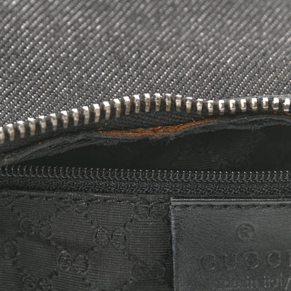 Gucci Denim Web Small Clasp Hobo Black 12 of 13
