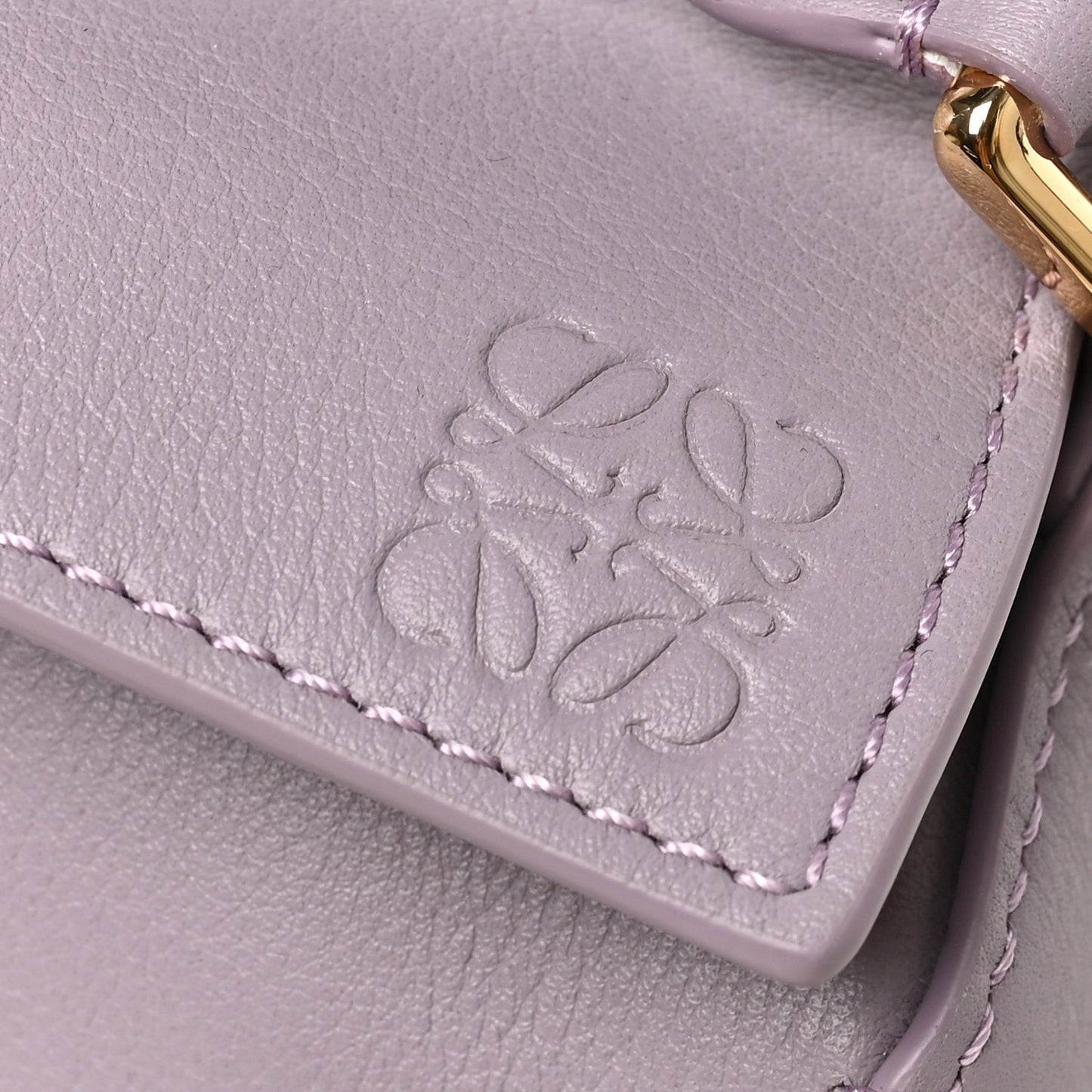 Calfskin Mini Puzzle Edge Bag Pale Aubergine Glaze