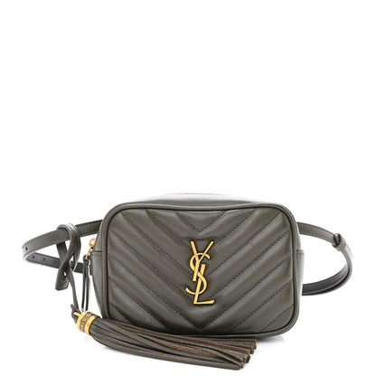 Saint Laurent Calfskin Matelasse Monogram Lou Belt Bag Storm 1 of 11