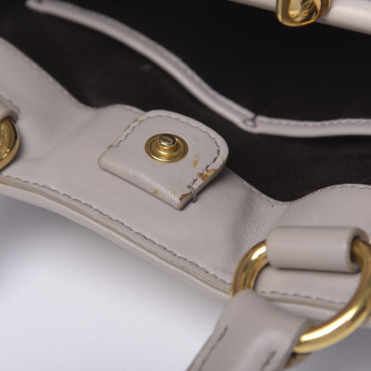 Miu Miu Nappa Matelasse Bauletto Top Handle Bowler Pomice 6 of 24