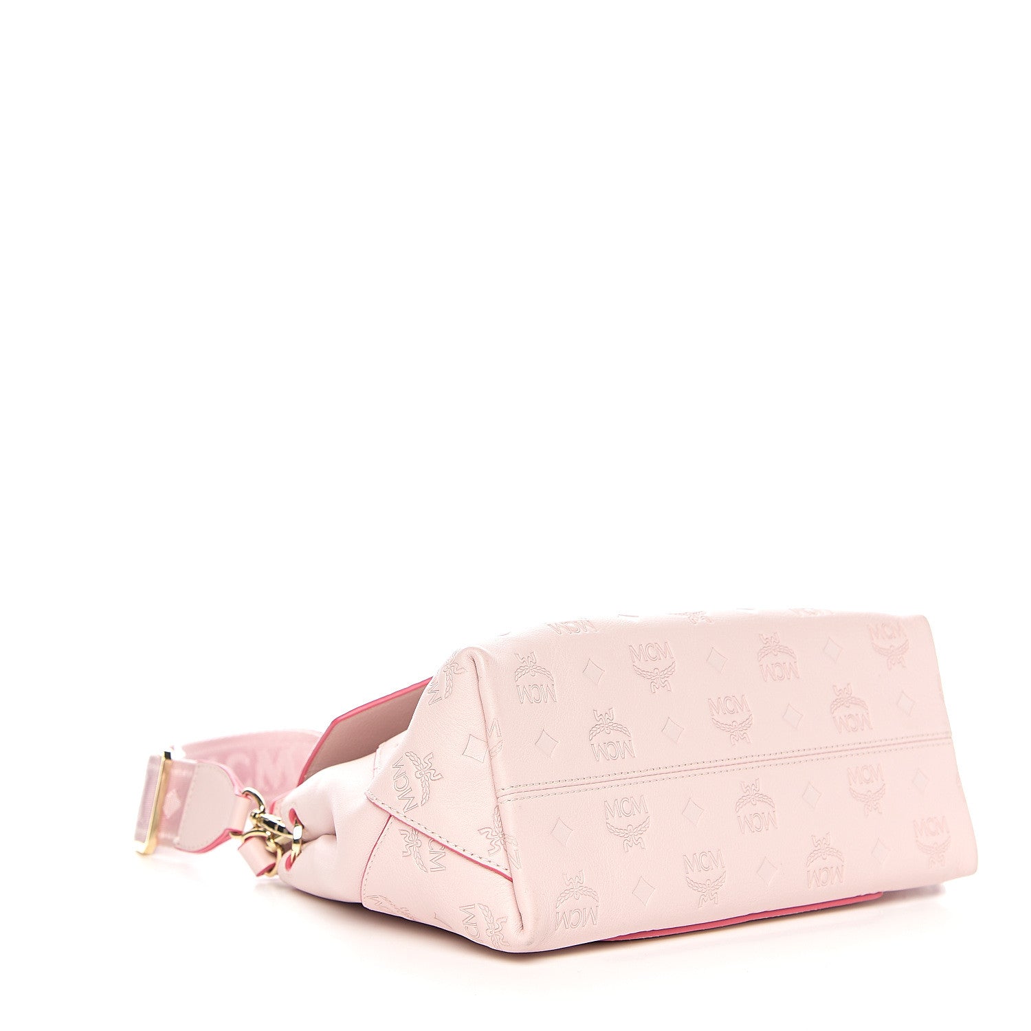 MCM Calfskin Ottomar Essential Flap Shoulder Bag Pink Blush 3 of 8