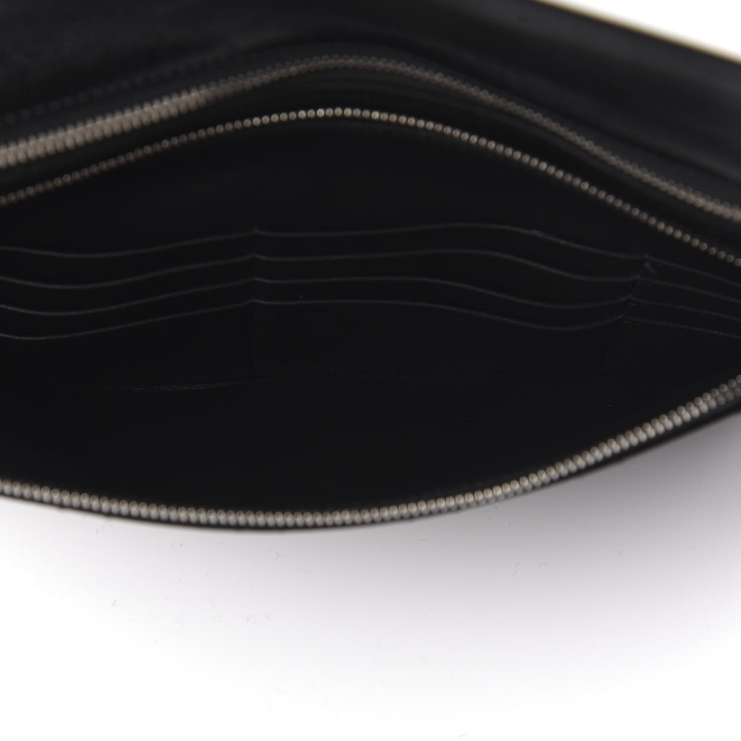 Shiny Crumpled Calfskin Small 31 Pouch Black