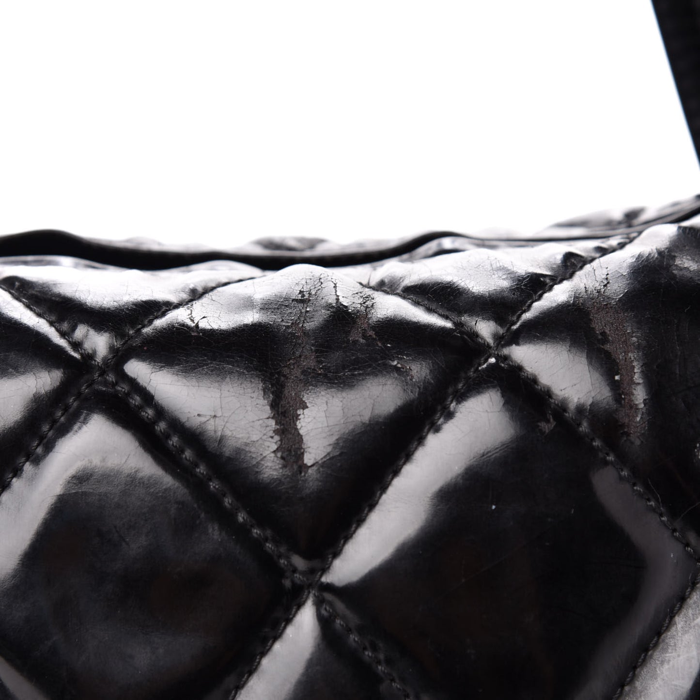 Vinyl Quilted CC Large Tote Black