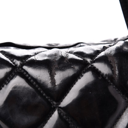 Chanel Vinyl Quilted CC Large Tote Black 10 of 20