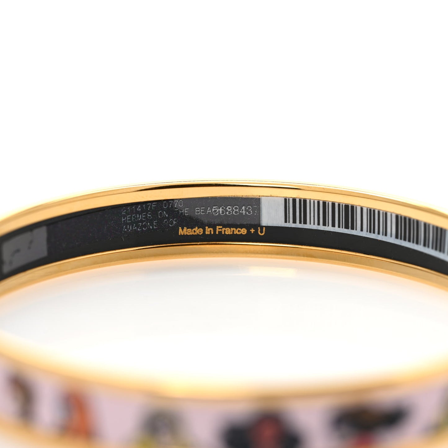 Enamel Printed On the Beach Bangle Bracelet
